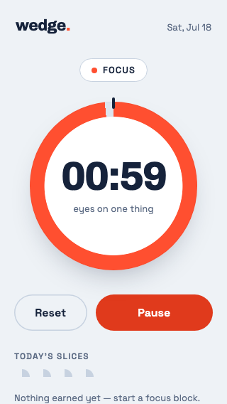 Pomodoro app at 320×568