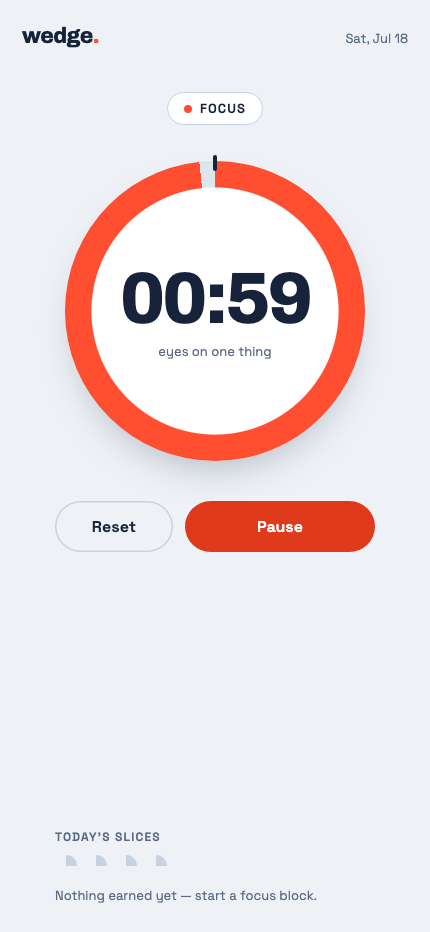Pomodoro app at 430×932
